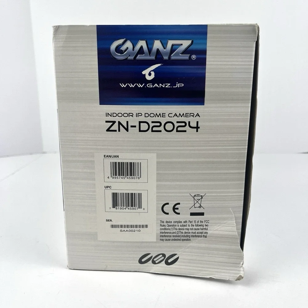 Ganz ZN-D2024 IP Dome Security Camera ONLY‎ – New Open Box – No Mount/Hardware